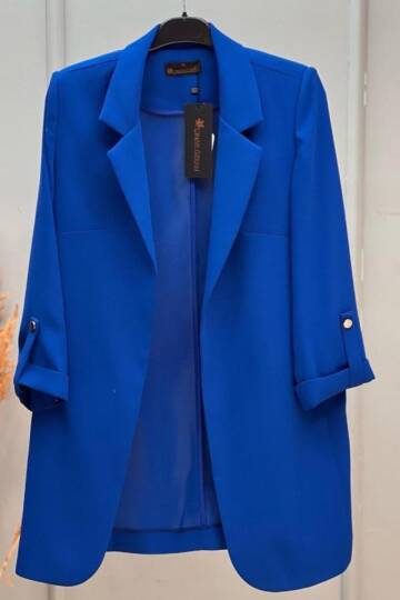 Blazer Ceket Saks Mavisi